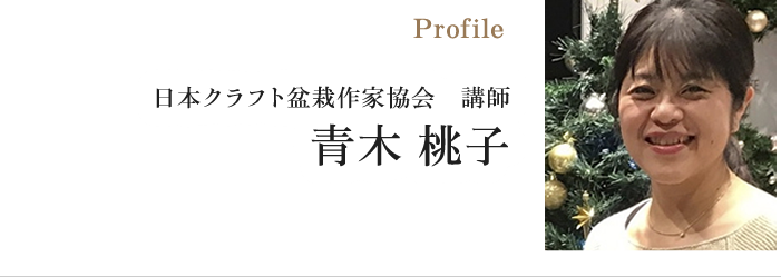 日本クラフト盆栽作家協会　講師 株式会社エステル　代表取締役 青木桃子